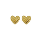 gold quilted heart stud earrings_m donohue collection